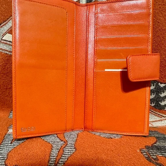 Gucci Orange Leather Wallet - Picture 6 of 11